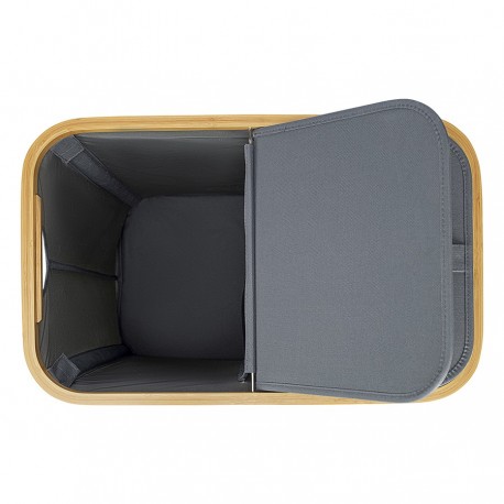 Корзина для белья с двумя отделениями neat twin, 53,5х33х53 см, серая