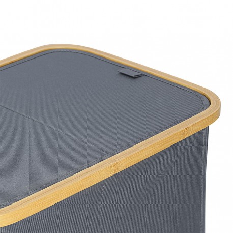 Корзина для белья с двумя отделениями neat twin, 53,5х33х53 см, серая