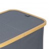 Корзина для белья с двумя отделениями neat twin, 53,5х33х53 см, серая
