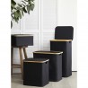 Корзина для белья с двумя отделениями neat twin, 53,5х33х53 см, черная