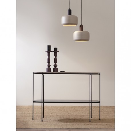 Светильник подвесной juko, D28х32 см, черный/бежевый