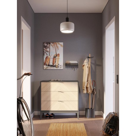 Светильник подвесной juko, D28х32 см, черный/бежевый