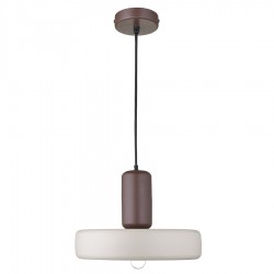 Светильник подвесной juko, D42х31 см, вишневый/бежевый
