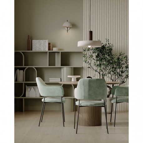 Светильник подвесной juko, D42х31 см, вишневый/бежевый