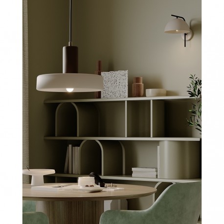 Светильник подвесной juko, D42х31 см, вишневый/бежевый