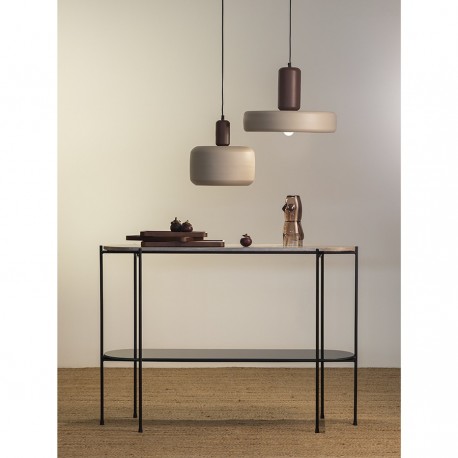 Светильник подвесной juko, D42х31 см, вишневый/бежевый