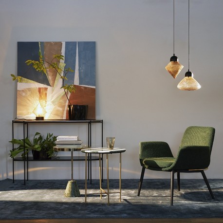 Светильник подвесной frozen light, D25 см, янтарный