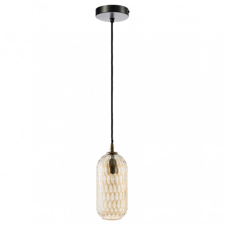 Светильник подвесной mystic aura, D14 см, янтарно-золотой