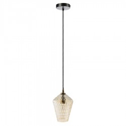 Светильник подвесной mystic aura, D19 см, янтарно-золотой