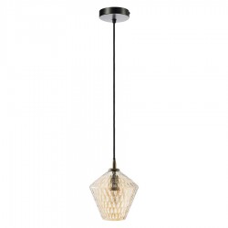 Светильник подвесной mystic aura, D20 см, янтарно-золотой