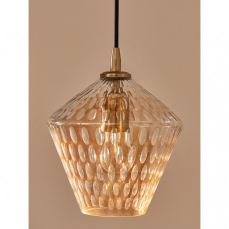 Светильник подвесной mystic aura, D20 см, янтарно-золотой