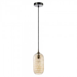 Светильник подвесной mystic aura, D26 см, янтарно-золотой