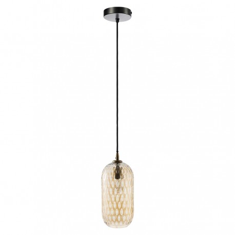 Светильник подвесной mystic aura, D26 см, янтарно-золотой