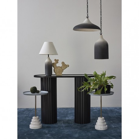 Светильник подвесной sustainable collection, D22х39 см, черный/белый