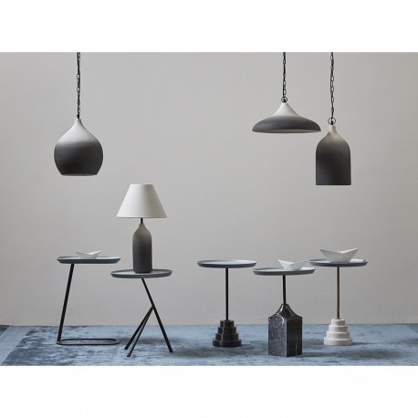 Светильник подвесной sustainable collection, D22х39 см, черный/белый