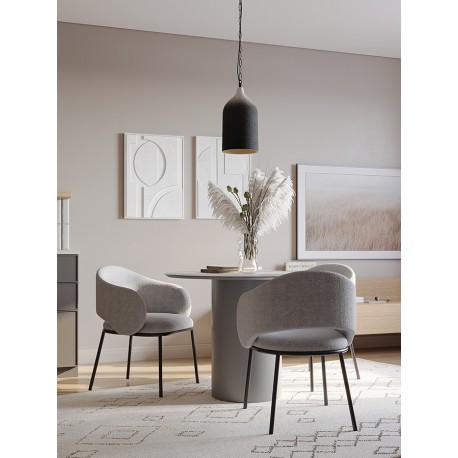 Светильник подвесной sustainable collection, D22х39 см, черный/белый