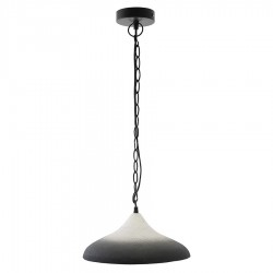 Светильник подвесной sustainable collection, D44х19 см, черный/белый