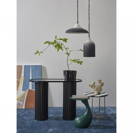 Светильник подвесной sustainable collection, D44х19 см, черный/белый