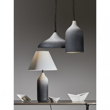 Светильник подвесной sustainable collection, D44х19 см, черный/белый