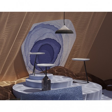 Светильник подвесной sustainable collection, D44х19 см, черный/белый