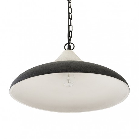 Светильник подвесной sustainable collection, D44х19 см, черный/белый