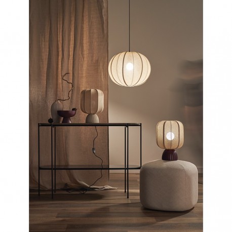 Светильник подвесной texture rib, D48 см, бежевый