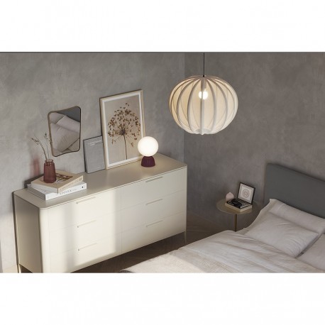 Светильник подвесной texture rib, D48 см, бежевый