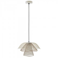 Светильник подвесной vinger, D48х30 см, белый/бежевый/золотой