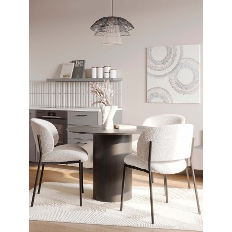 Светильник подвесной vinger, D48х30 см, черный/серый/белый