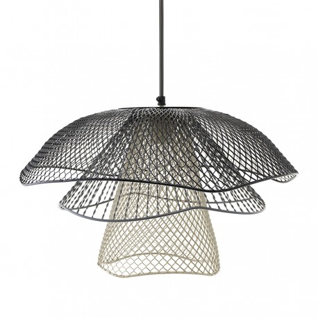 Светильник подвесной vinger, D48х30 см, черный/серый/белый