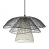 Светильник подвесной vinger, D48х30 см, черный/серый/белый