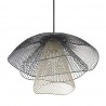 Светильник подвесной vinger, D48х30 см, черный/серый/белый