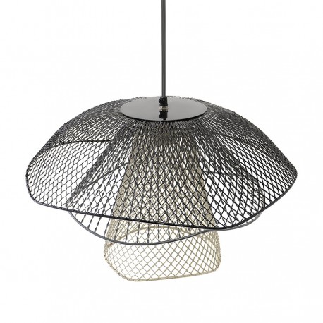 Светильник подвесной vinger, D48х30 см, черный/серый/белый