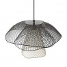 Светильник подвесной vinger, D48х30 см, черный/серый/белый