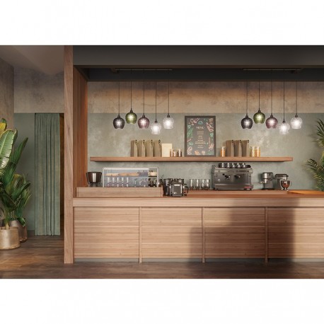 Светильник подвесной каскадный aurora, 110х18 см, сливовый/зеленый/серый