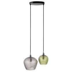 Светильник подвесной каскадный aurora, D40 см, зеленый/серый