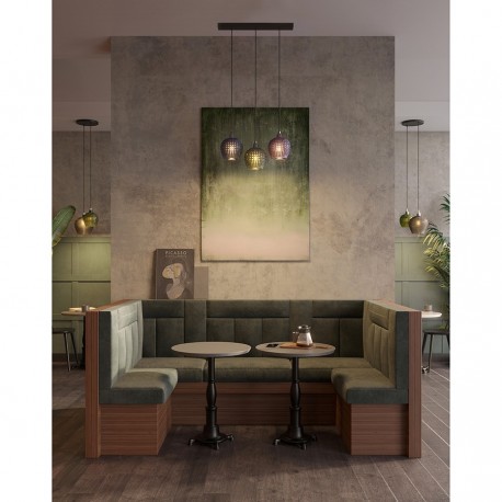 Светильник подвесной каскадный aurora, D40 см, зеленый/серый