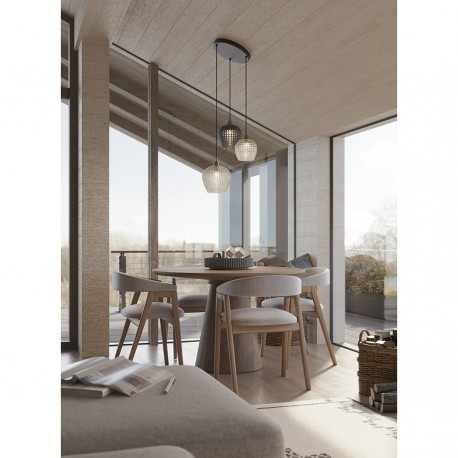 Светильник подвесной каскадный aurora, D50 см, серый/прозрачный