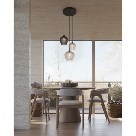 Светильник подвесной каскадный aurora, D50 см, серый/прозрачный