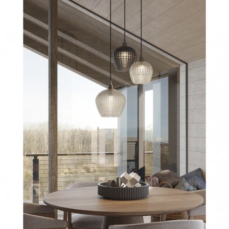 Светильник подвесной каскадный aurora, D50 см, серый/прозрачный