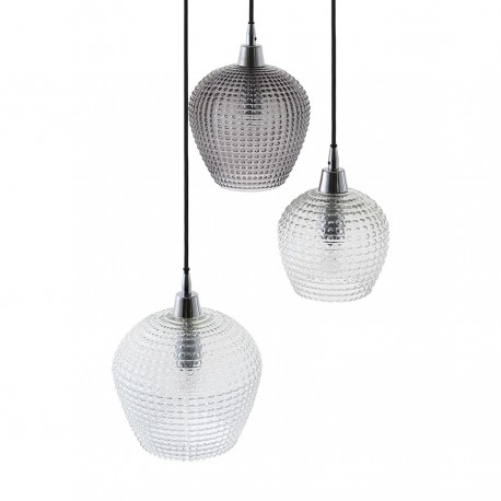 Светильник подвесной каскадный aurora, D50 см, серый/прозрачный