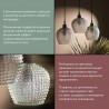 Светильник подвесной каскадный aurora, D50 см, серый/прозрачный