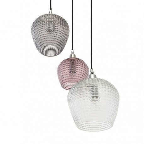 Светильник подвесной каскадный aurora, D50 см, сливовый/серый/прозрачный