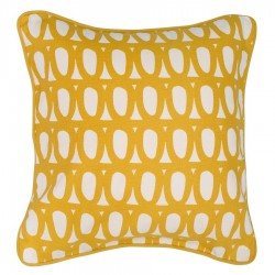 Чехол на подушку с принтом twirl горчичного цвета из коллекции cuts&pieces, 45х45 см