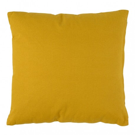 Подушка декоративная из хлопка горчичного цвета с авторским принтом из коллекции freak fruit, 45х45 см