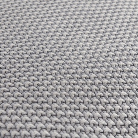 Плед из стираного хлопка серого цвета из коллекции essential, 130х180 см