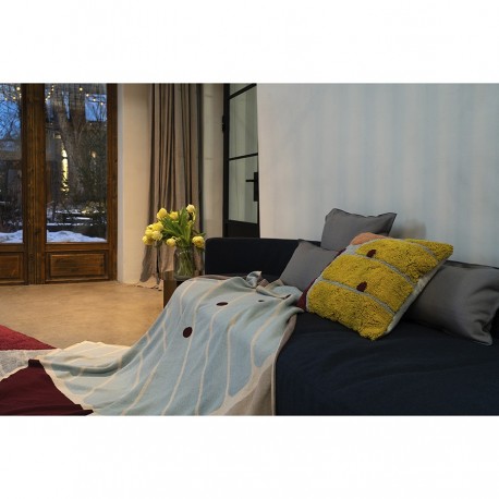 Чехол на подушку с рисунком tea plantation горчичного цвета из коллекции terra, 45х45 см