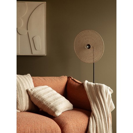 Плед из хлопка с буклированной вязкой светло-серого цвета из коллекции essential, 130х170 см