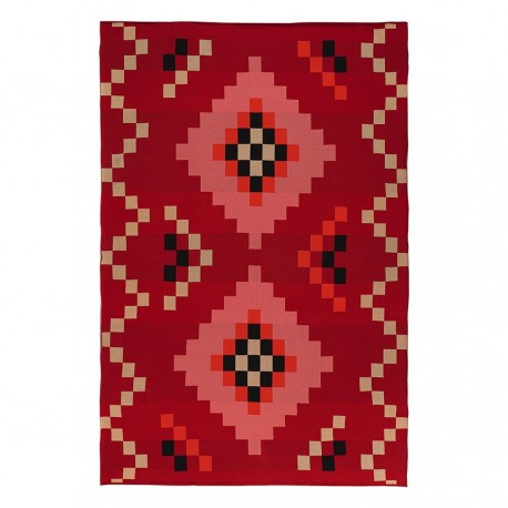 Плед из хлопка по мотивам башкирских орнаментов из коллекции cultural heritage, 130х180 см