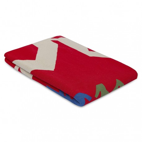 Плед из хлопка по мотивам чувашских орнаментов из коллекции cultural heritage, 130х180 см